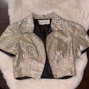 Gold Sequin Bolero Size Small